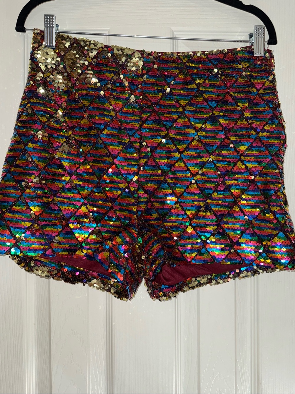 Ina Multicolor Sequin High-Waist Shorts